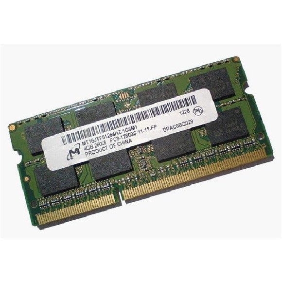 رم لپ تاپ کارکرده 4گیگ میکرون DDR3 مدل MT8KTF51264HZ-1G6N1 4GB 1600Mhz PC3L CL11