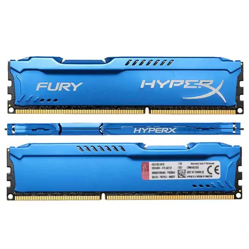 رم کارکرده دسکتاپ 8 گیگ DDR3-1866 مدل FURY HYPERX HX318C10F 8GB CL10 240-Pin DIMM 1.5V