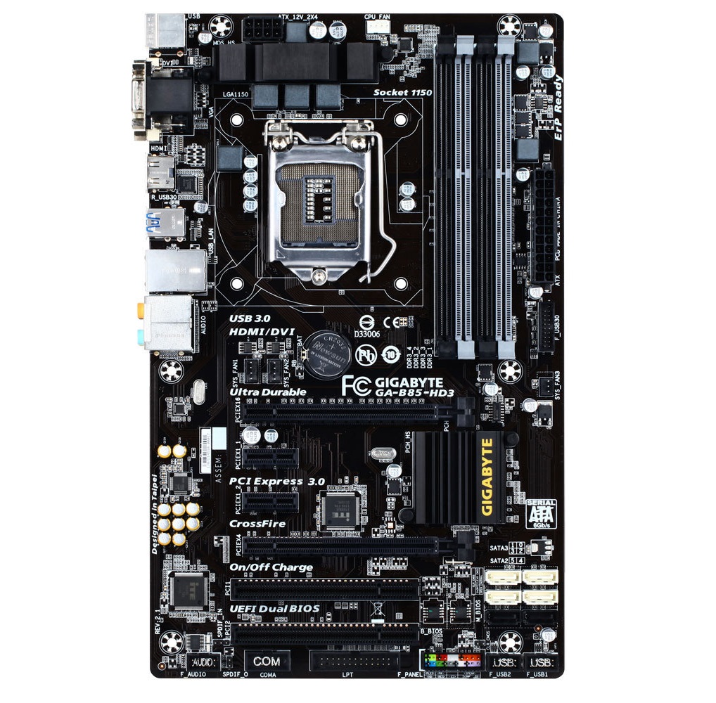 مادربرد کارکرده گیگابایت مدل GIGABYTE B85-HD3 DDR3 INTEL LGA1150 ATX REV2.1